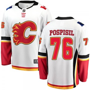 Martin Pospisil Calgary Flames Fanatics Branded Breakaway White Away Jersey