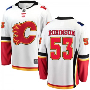 Buddy Robinson Calgary Flames Fanatics Branded Breakaway White Away Jersey