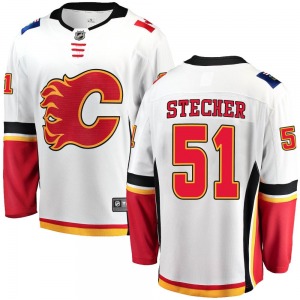 Troy Stecher Calgary Flames Fanatics Branded Breakaway White Away Jersey