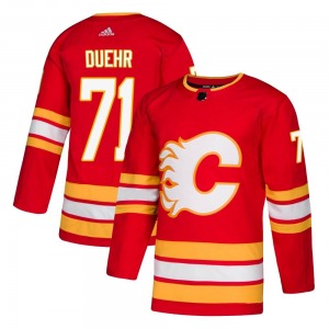 Youth Walker Duehr Calgary Flames Adidas Authentic Red Alternate Jersey