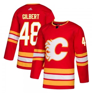 Youth Dennis Gilbert Calgary Flames Adidas Authentic Red Alternate Jersey
