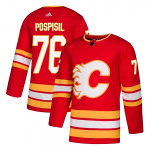Youth Martin Pospisil Calgary Flames Adidas Authentic Red Alternate Jersey