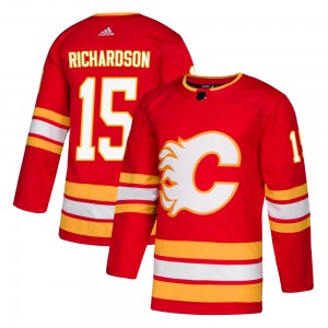 Youth Brad Richardson Calgary Flames Adidas Authentic Red Alternate Jersey