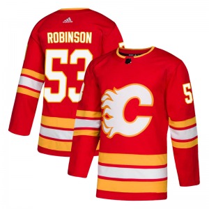 Youth Buddy Robinson Calgary Flames Adidas Authentic Red Alternate Jersey