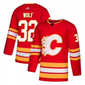 Youth Dustin Wolf Calgary Flames Adidas Authentic Red Alternate Jersey