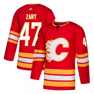 Youth Connor Zary Calgary Flames Adidas Authentic Red Alternate Jersey