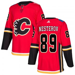 Youth Nikita Nesterov Calgary Flames Adidas Authentic Red Home Jersey