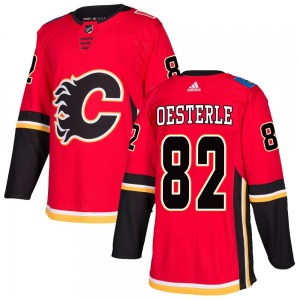 Youth Jordan Oesterle Calgary Flames Adidas Authentic Red Home Jersey