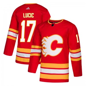 Milan Lucic Calgary Flames Adidas Authentic Red Alternate Jersey