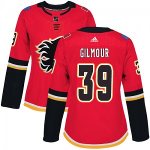 Women's Doug Gilmour Calgary Flames Adidas Authentic Red Home Jersey
