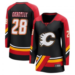 Women's Nikita Okhotiuk Calgary Flames Fanatics Branded Breakaway Black Special Edition 2.0 Jersey